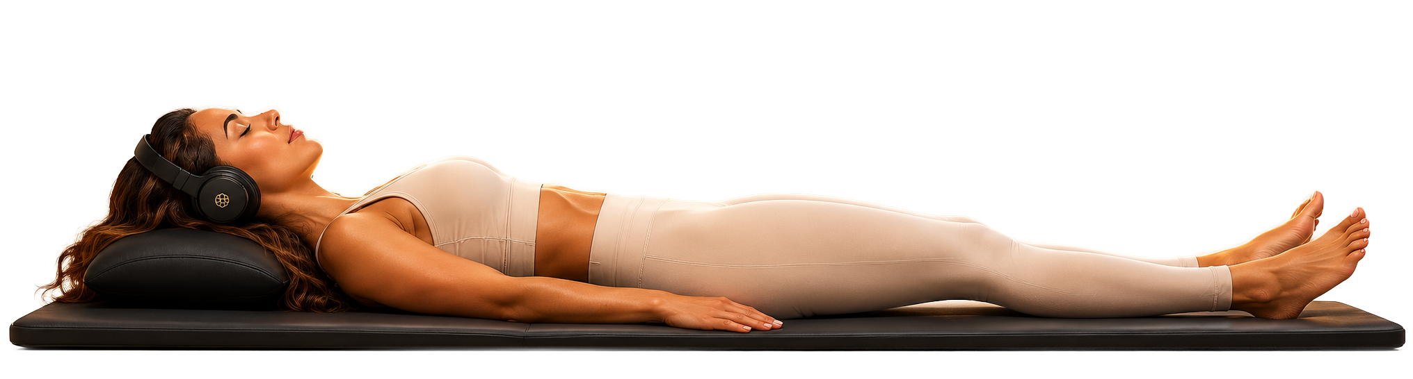 Woman in a calm reset environment